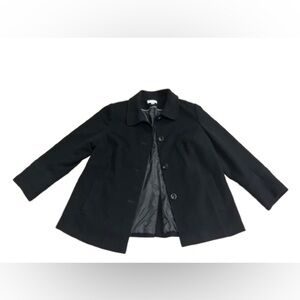Preston & York Women’s Elegant Black Pea Coat Size 20W